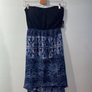 NWT Ardene high low strapless dress